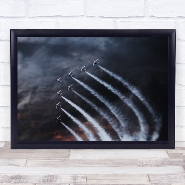 Airplane air show smoke Flight Wall Art Print