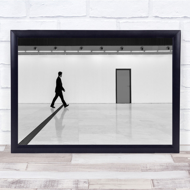 Door Street Man Cross The Line Wall Art Print