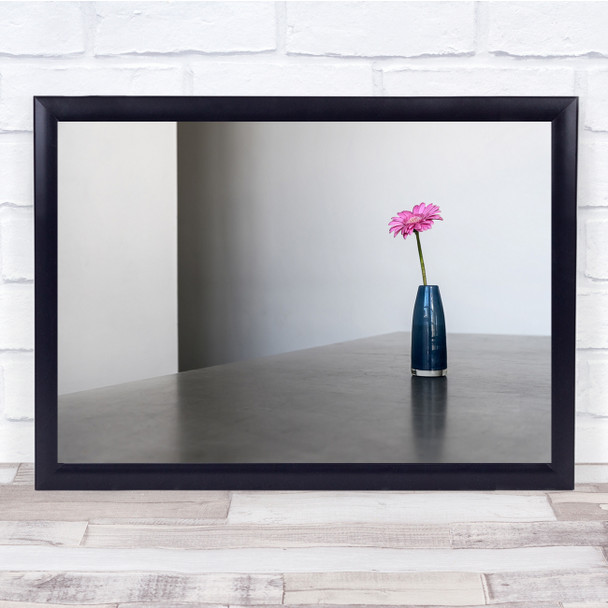 Lonely Plant Pink Flower Table Wall Art Print