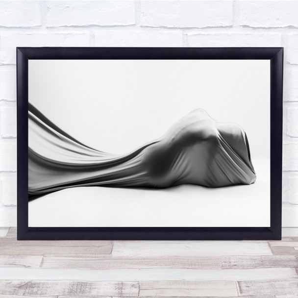 Person trapped in sheets naked Wall Art Print