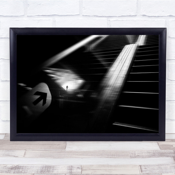 Stair case reflection arrow up Wall Art Print