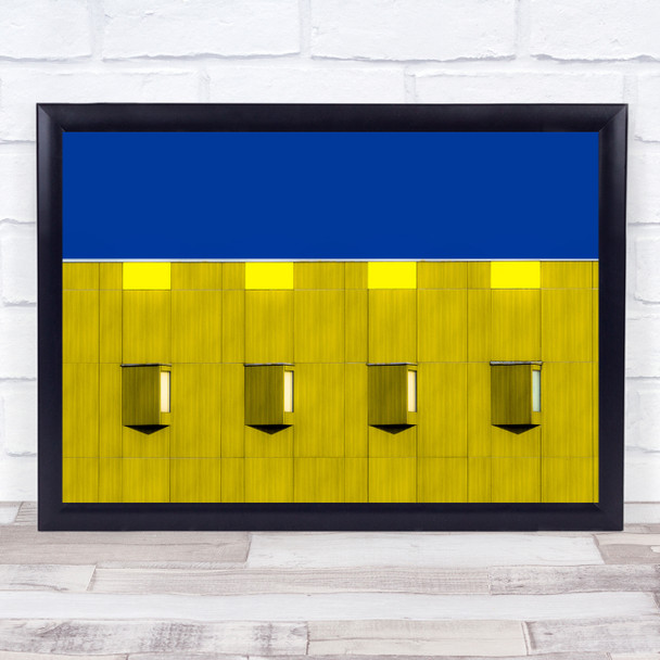 Four Yellow wall architecture Wall Art Print
