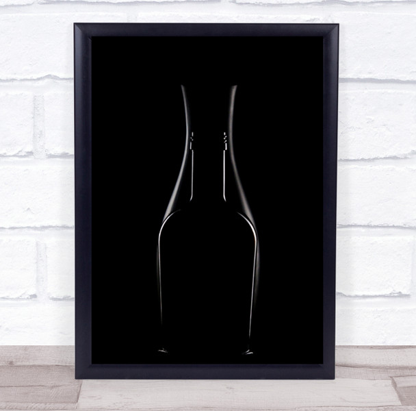 Vase black silhouette minimal Wall Art Print