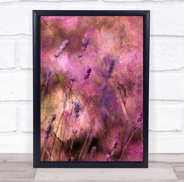 Bring The Joy purple flowers Wall Art Print