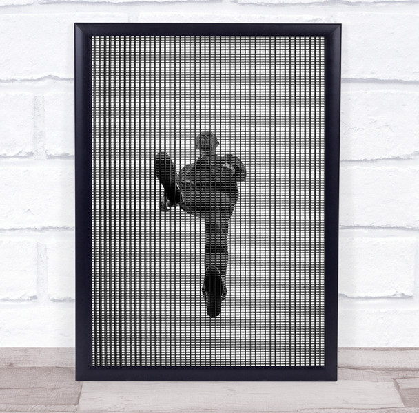 The Grid man walking up shot Wall Art Print