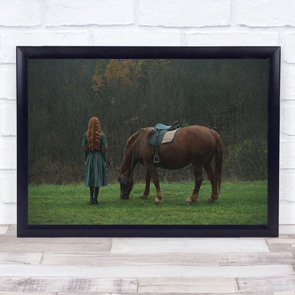 A Story With Girl And Horse Wall Art Print