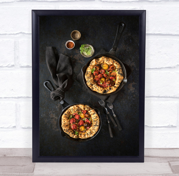 Tomato Galettes food forks Wall Art Print