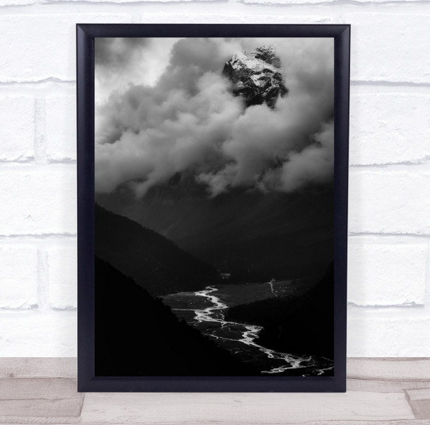 The Peak And River clouds Wall Art Print