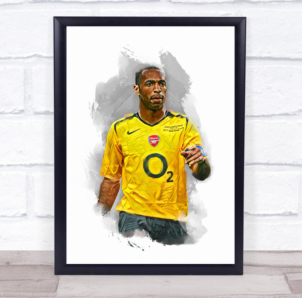 Footballer Thierry Henry Football Player Watercolor Wall Art Print