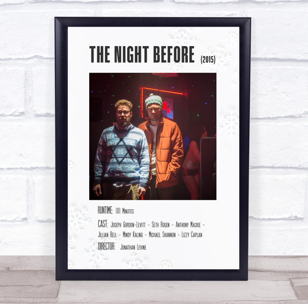 The Night Before Polaroid Movie Vintage Film Wall Art Poster Print