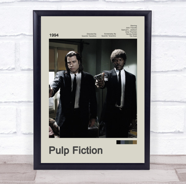 Pulp Fiction Movie Polaroid Vintage Film Wall Art Poster Print