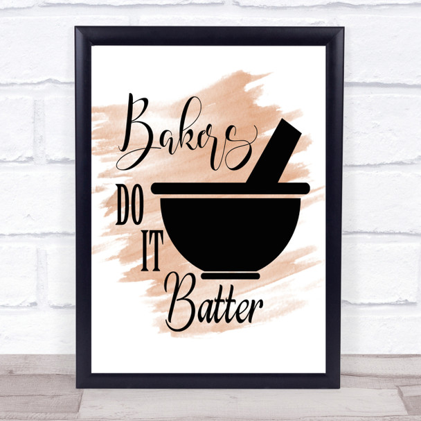 Bakers Do It Batter Quote Print Watercolour Wall Art Bakers Do It Batter Quote Print Watercolour Wall Art