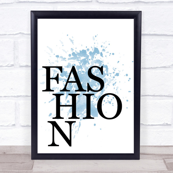 Blue Fashion Serif Quote Wall Art Print Blue Fashion Serif Quote Wall Art Print