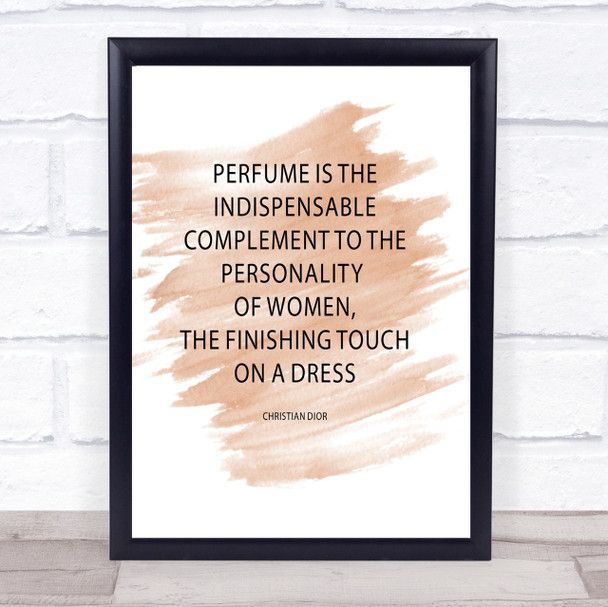 Christian Dior Perfume Quote Print Watercolour Wall Art