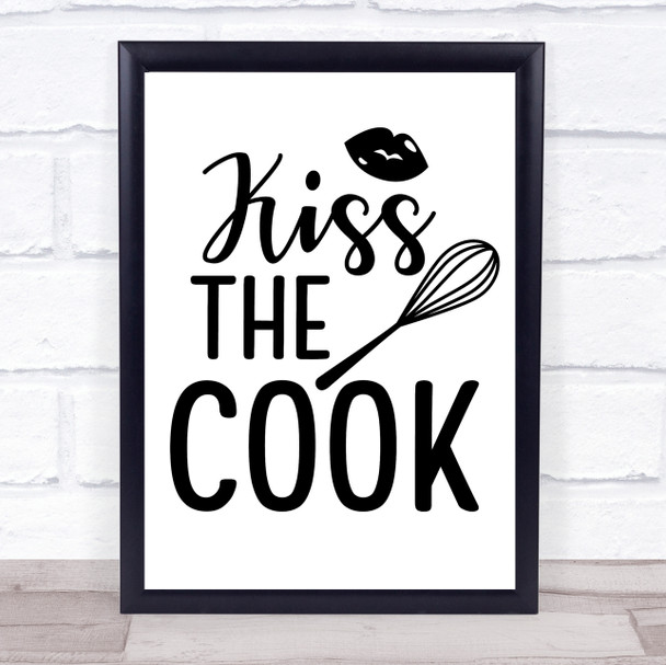 Kitchen Kiss The Cook Quote Typogrophy Wall Art Print Kitchen Kiss The Cook Quote Typogrophy Wall Art Print