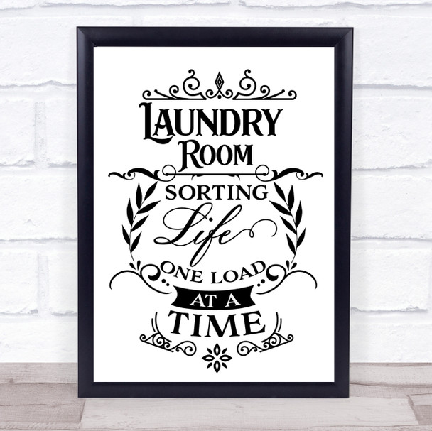 Laundry Room Quote Typogrophy Wall Art Print
