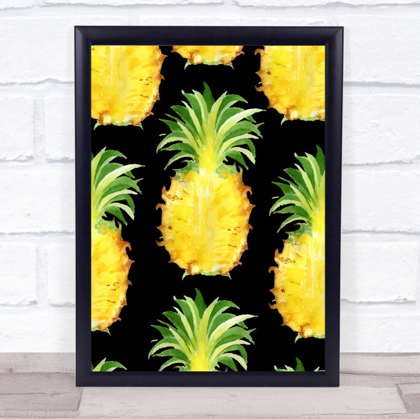 Pineapple Repeated Decorative Wall Art Print