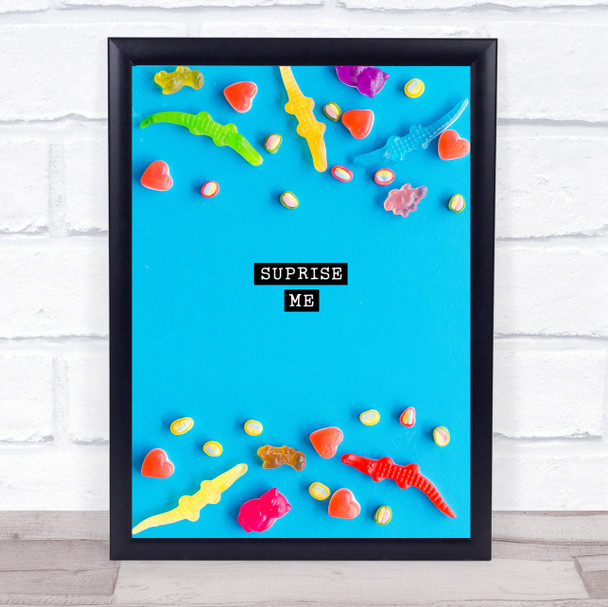 Surprise Me Pick N Mix Decorative Wall Art Print