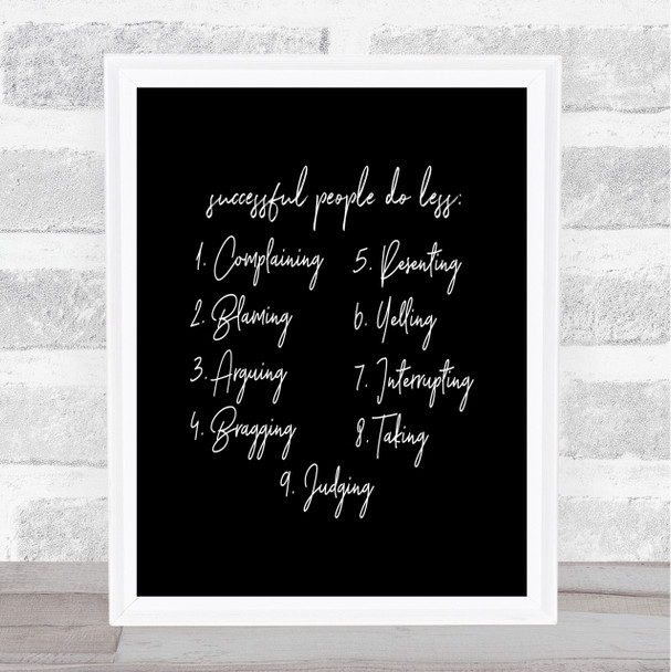 Successful People Quote Print Black & White