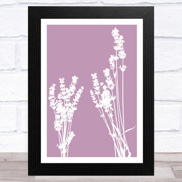 Dusky Lavender Flowers Home Wall Art Print