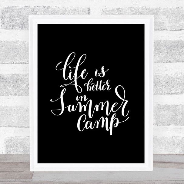 Summer Camp Quote Print Black & White Summer Camp Quote Print Black & White