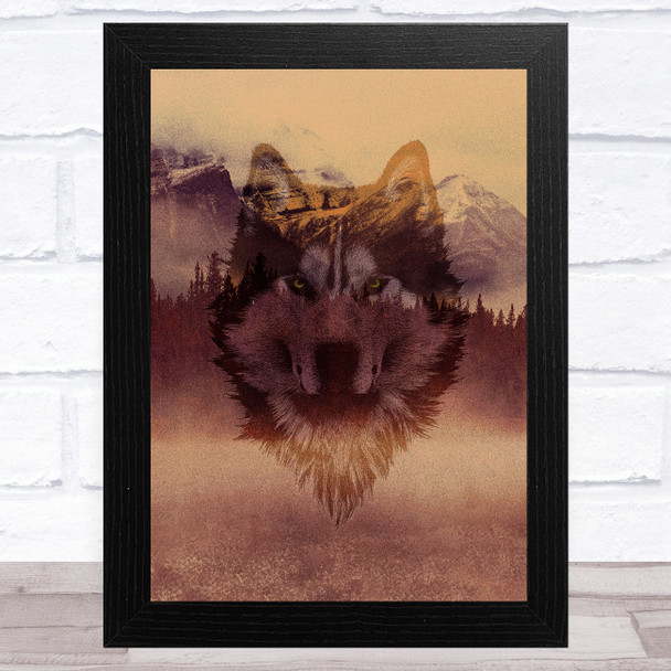 Wolf Mountains Gothic Mystic Home Wall Art Print