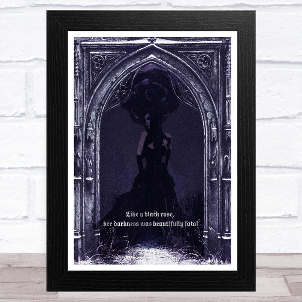 Gothic Woman Darkness Fatal Home Wall Art Print