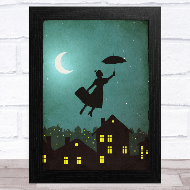 Mary Poppins Night Movie Poster Film Wall Art Print