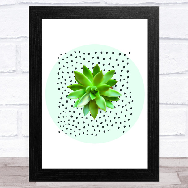 Spotty Cactus Design 3 Wall Art Print