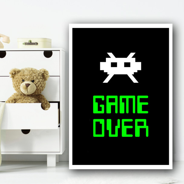 Space Invaders 3 Children's Nursery Bedroom Wall Art Print