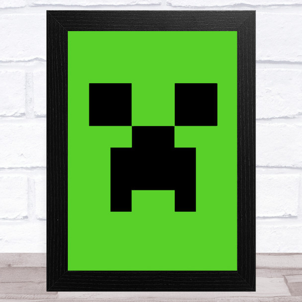 Minecraft Creeper Children's Kids Wall Art Print