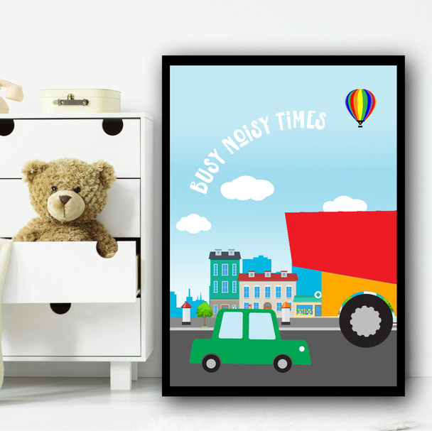 Transport Set 1 Children's Nursery Bedroom Wall Art Print