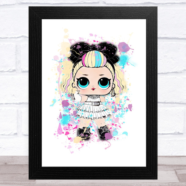 80's Bb Surprise Lol Doll Splatter Art Children's Kid's Wall Art Print