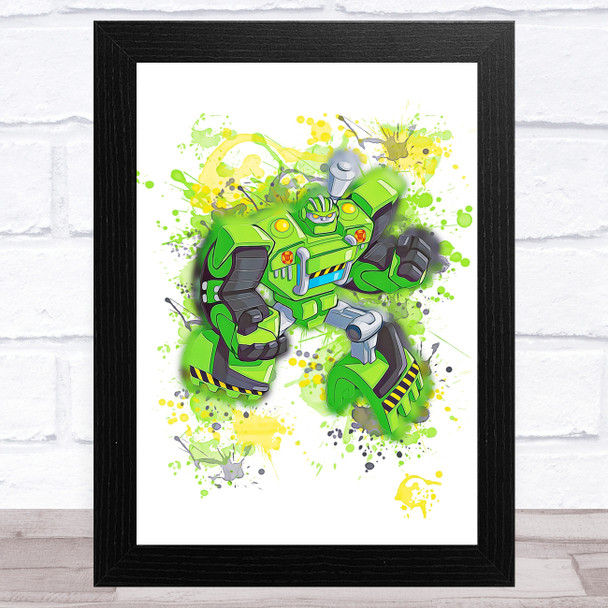 Rescue Bots Boulder Splatter Art Children's Kid's Wall Art Print