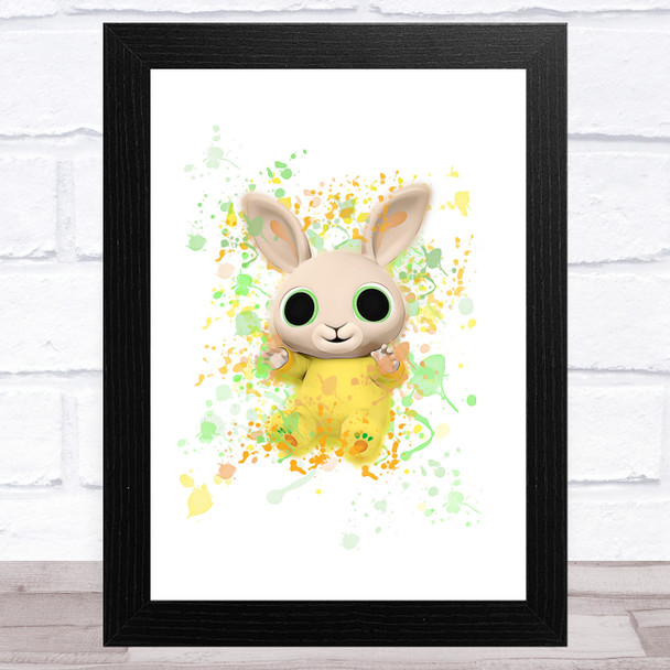 Bing Bunny Charlie Splatter Art Children's Kid's Wall Art Print