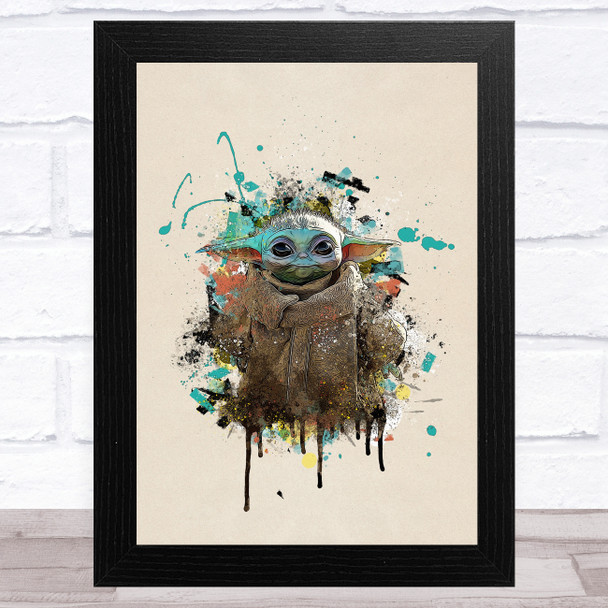 Grogu Mandalorian Star Wars Children's Kid's Wall Art Print