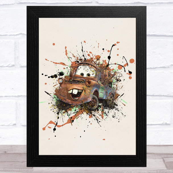 Mater Cars Splatter Children's Kid's Wall Art Print