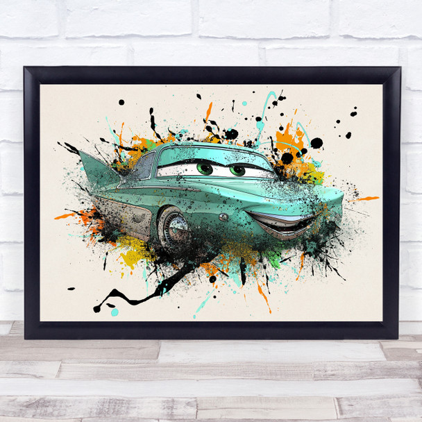 Cars Flo Children's Kid's Wall Art Print