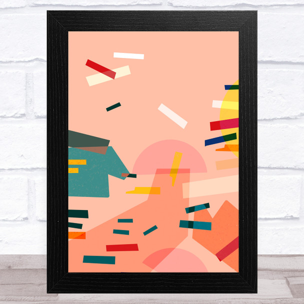 Bright Shatter Abstract Style 7 Wall Art Print