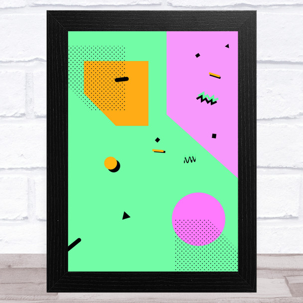 Bright Memphis Style 1 Wall Art Print