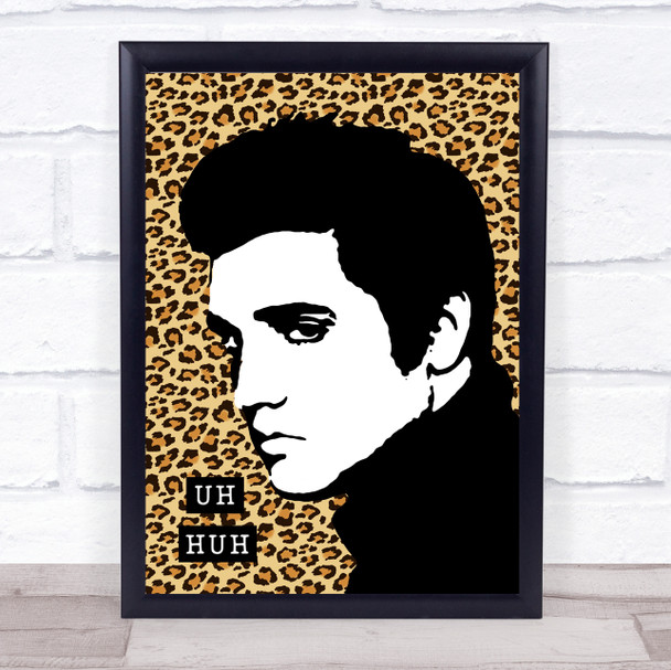 Elvis On Leopard Print Decorative Wall Art Print