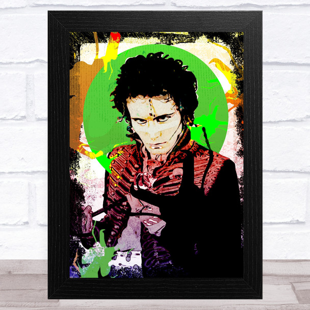 Adam Ant Brown Green Retro Celeb Wall Art Print