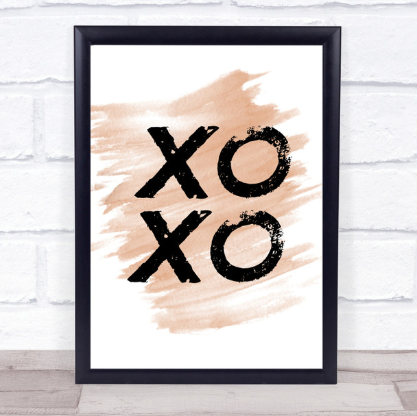 Watercolour Xoxo Quote Print