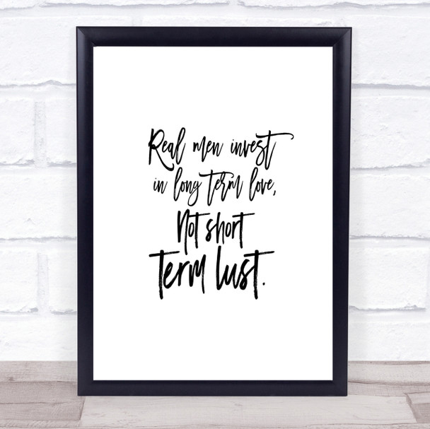 Short Term Lust Quote Print Poster Typography Word Art Picture Short Term Lust Quote Print Poster Typography Word Art Picture