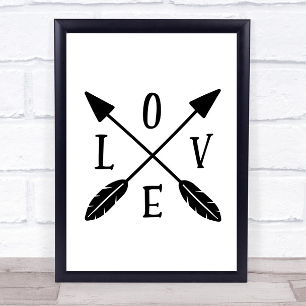 Love Quote Typogrophy Wall Art Print