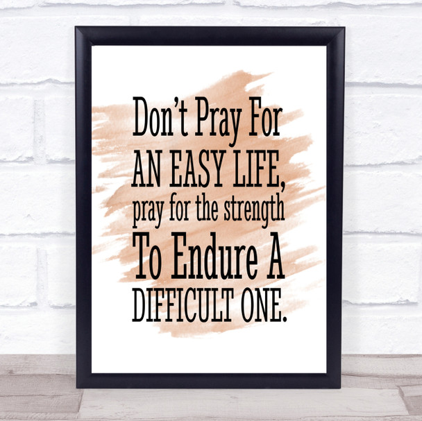 Don't Pray Quote Print Watercolour Wall Art