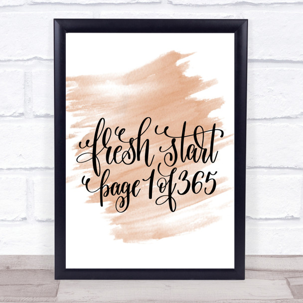 Christmas Fresh Start Quote Print Watercolour Wall Art