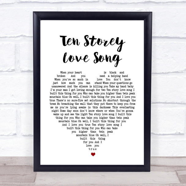 The Stone Roses Ten Storey Love Song Heart Song Lyric Quote Print