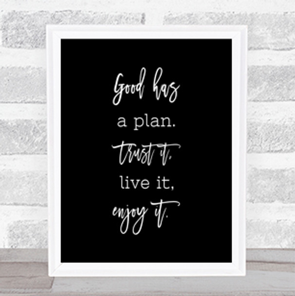 Trust It Quote Print Black & White