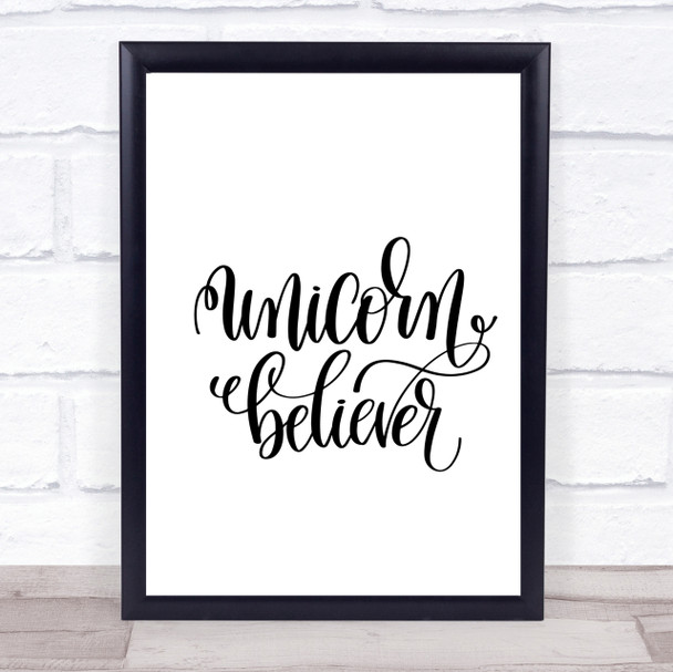 Unicorn Believer Quote Print Poster Typography Word Art Picture Unicorn Believer Quote Print Poster Typography Word Art Picture